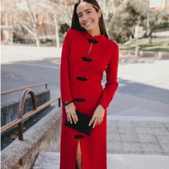 🔥FINAL SALE🔥 ZARA Red Toggle Dress - Picture 4 of 16